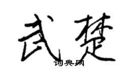 王正良武楚行書個性簽名怎么寫