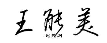 王正良王能美行書個性簽名怎么寫