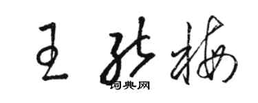 駱恆光王能梅草書個性簽名怎么寫