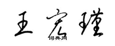 梁錦英王宏瑾草書個性簽名怎么寫