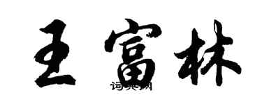 胡問遂王富林行書個性簽名怎么寫