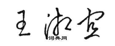 駱恆光王湘宜草書個性簽名怎么寫