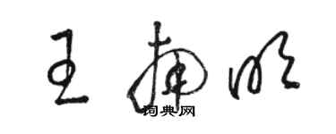 駱恆光王南明草書個性簽名怎么寫