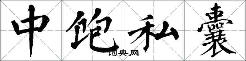 翁闓運中飽私囊楷書怎么寫