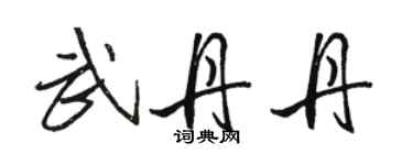 駱恆光武丹丹行書個性簽名怎么寫