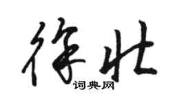 駱恆光徐壯草書個性簽名怎么寫