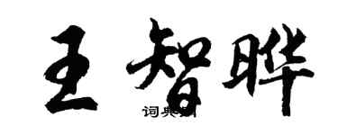 胡問遂王智曄行書個性簽名怎么寫