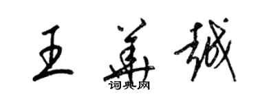 梁錦英王華越草書個性簽名怎么寫