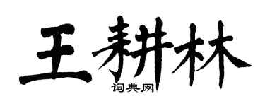 翁闓運王耕林楷書個性簽名怎么寫