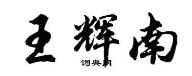 胡問遂王輝南行書個性簽名怎么寫