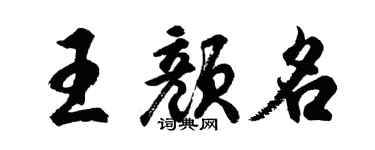 胡問遂王顏名行書個性簽名怎么寫