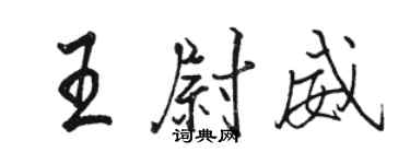駱恆光王尉威行書個性簽名怎么寫