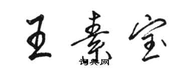 駱恆光王素寶行書個性簽名怎么寫