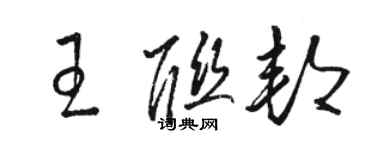 駱恆光王聯邦草書個性簽名怎么寫