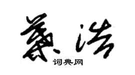 朱錫榮葉浩草書個性簽名怎么寫