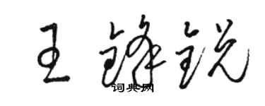 駱恆光王鋒銳草書個性簽名怎么寫