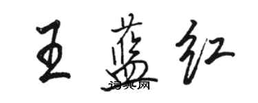 駱恆光王藍紅行書個性簽名怎么寫