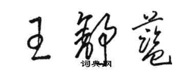 駱恆光王舒藍草書個性簽名怎么寫