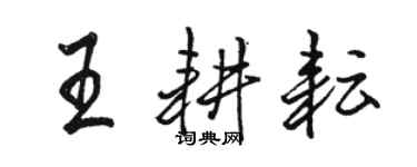 駱恆光王耕耘行書個性簽名怎么寫