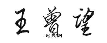 駱恆光王曾望行書個性簽名怎么寫