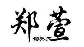 胡問遂鄭萱行書個性簽名怎么寫