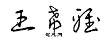 曾慶福王希雅草書個性簽名怎么寫