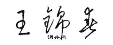 駱恆光王錦春草書個性簽名怎么寫