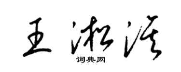 梁錦英王淞淇草書個性簽名怎么寫