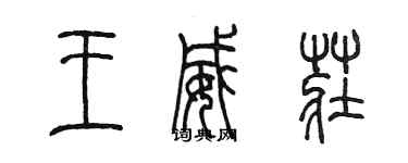 陳墨王威莊篆書個性簽名怎么寫