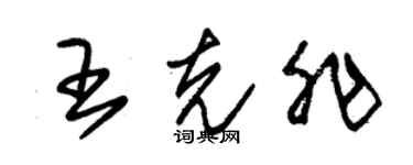 朱錫榮王克非草書個性簽名怎么寫