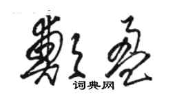 駱恆光鄭盈草書個性簽名怎么寫