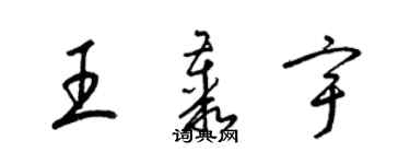 梁錦英王叢宇草書個性簽名怎么寫