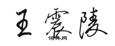 駱恆光王震陵行書個性簽名怎么寫