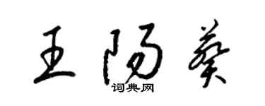 梁錦英王陽葵草書個性簽名怎么寫