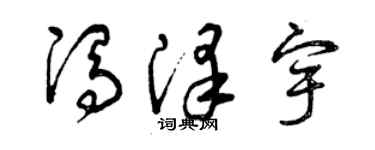 曾慶福馮澤宇草書個性簽名怎么寫