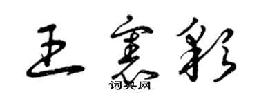 曾慶福王憲彩草書個性簽名怎么寫