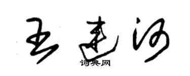 朱錫榮王連河草書個性簽名怎么寫