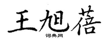 丁謙王旭蓓楷書個性簽名怎么寫