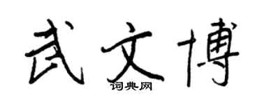 王正良武文博行書個性簽名怎么寫