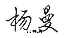 駱恆光楊曼行書個性簽名怎么寫