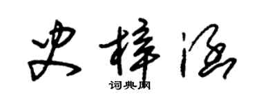 朱錫榮史梓涵草書個性簽名怎么寫