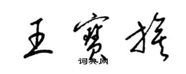 梁錦英王寶旗草書個性簽名怎么寫