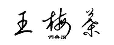 梁錦英王梅葉草書個性簽名怎么寫