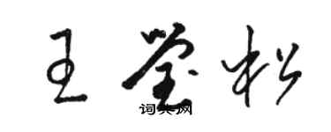 駱恆光王瑩松草書個性簽名怎么寫