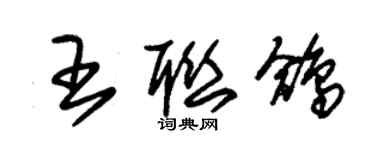 朱錫榮王聯鴿草書個性簽名怎么寫