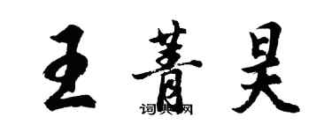 胡問遂王菁昊行書個性簽名怎么寫