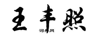 胡問遂王豐照行書個性簽名怎么寫