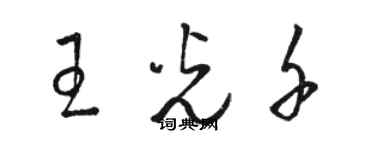 駱恆光王光千草書個性簽名怎么寫