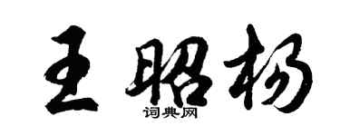 胡問遂王昭楊行書個性簽名怎么寫