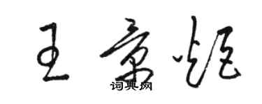 駱恆光王景炬草書個性簽名怎么寫